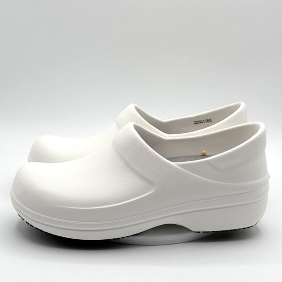 CROCS Nerio Pro II Clogs Size 10 Womens W/ Dual Comfort Insoles White‎ NEW - Picture 1 of 11
